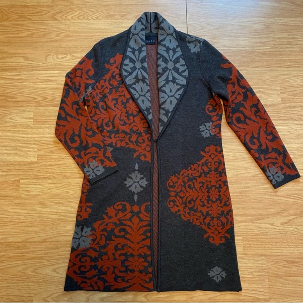 Wool blend cardigan coat size small